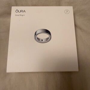 Oura Ring 4 in Shiny Silver size 7 brand new